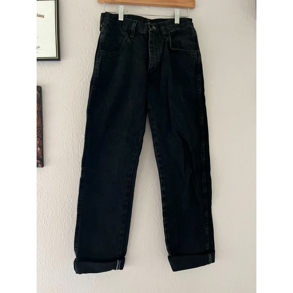 Rustler straight leg jeans, vintage denim, black heavyweight, grunge, western